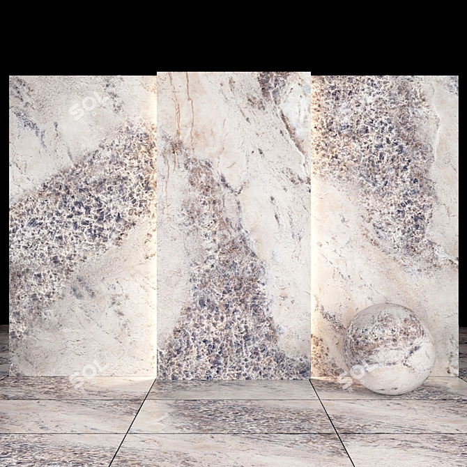 Lustrous Opal Stone Slabs 3D model image 2