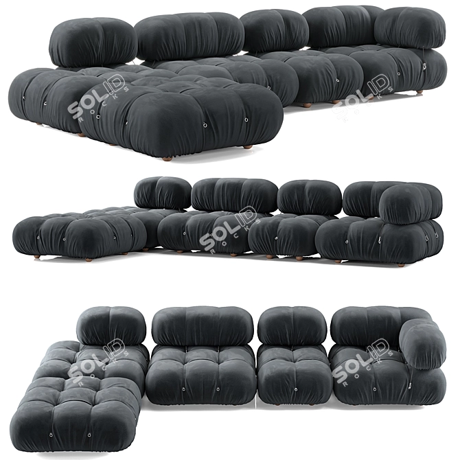 Modern Modular Sofа: B&B Italia Camaleonda 3D model image 2