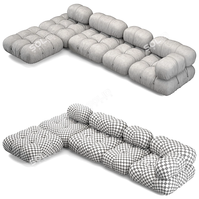 Modern Modular Sofа: B&B Italia Camaleonda 3D model image 5