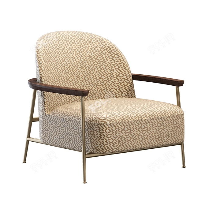 Elegant Sejour Lounge Chair by Gubi 3D model image 1