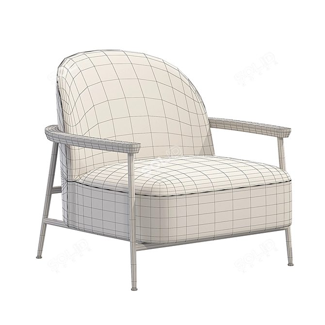 Elegant Sejour Lounge Chair by Gubi 3D model image 3