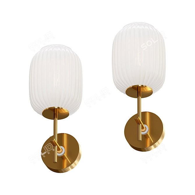 DIONA Matte Glass Wall Sconce 3D model image 1