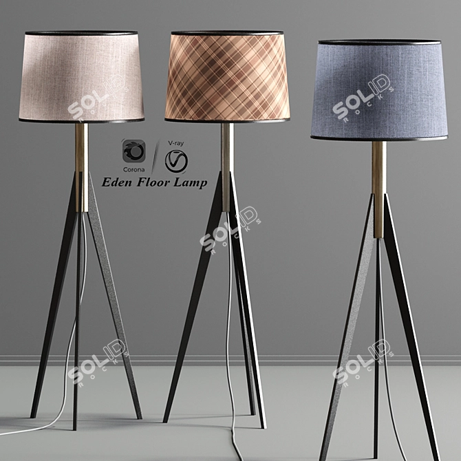 Elegant Illumination: Eden Floor Lamp 3D model image 1