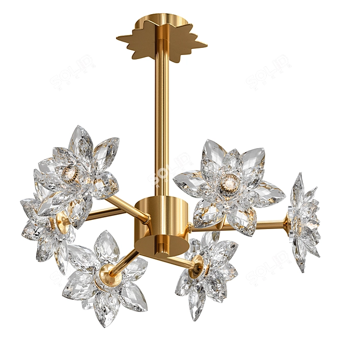 Ethereal Blossom Chandelier 3D model image 1
