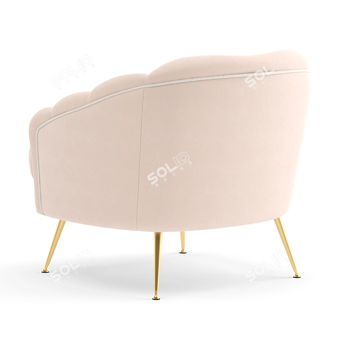 Elegant Galimberti Nino Camelia Armchair 3D model image 2