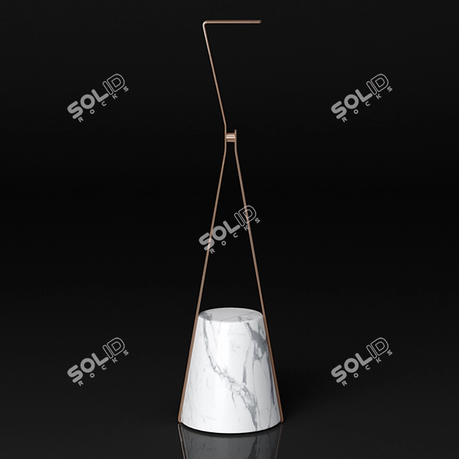 Sleek Door Stopper Stand 3D model image 2