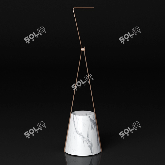 Sleek Door Stopper Stand 3D model image 4