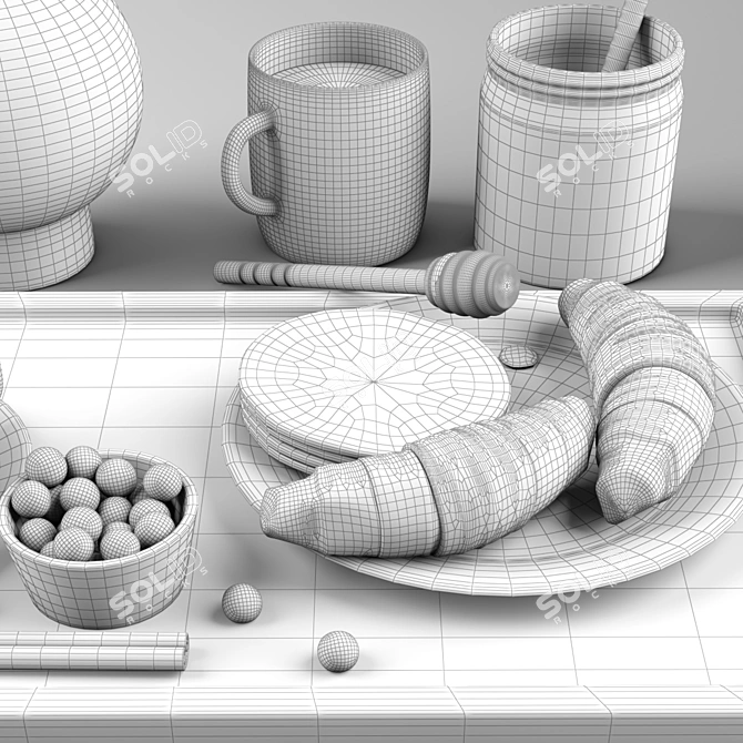 Premium Coffee Set: 3D Files & Preview 3D model image 3