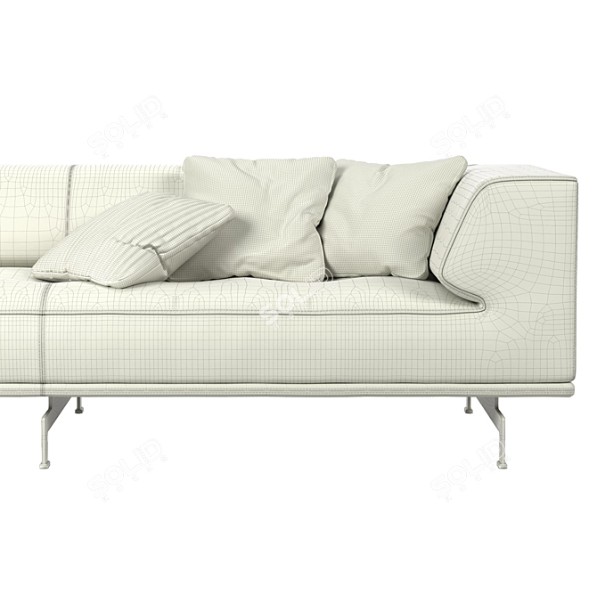 Elegant Erik Jorgensen Delphi Sofa 3D model image 3