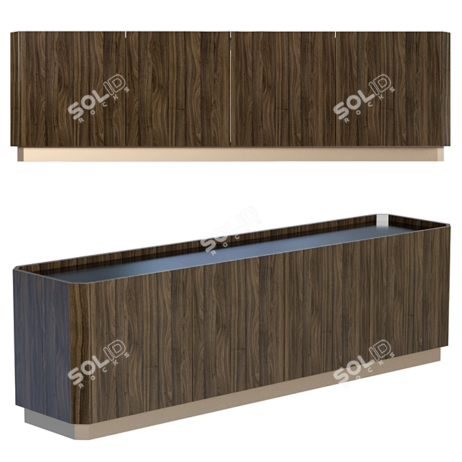 Elegant Lingotto Sideboard 3D model image 1