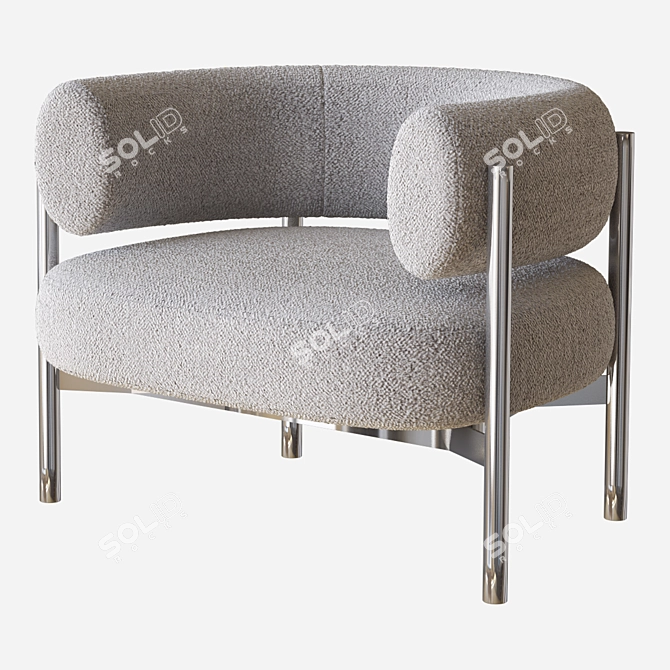 Modern Cini Armchair by HC28 3D model image 5