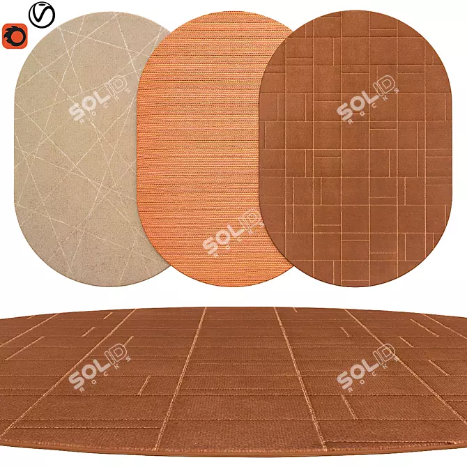 Elegant Oval Rugs | 31 3D model image 1