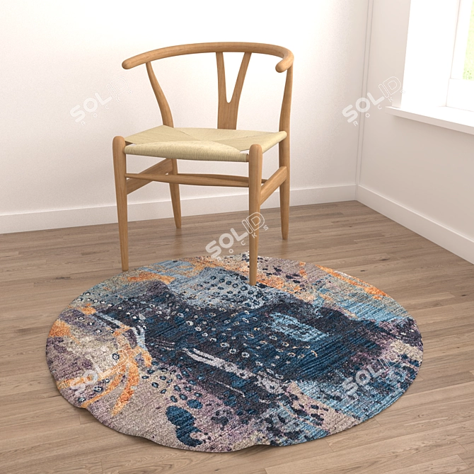 Round Carpet Set - 6pcs 3D model image 4