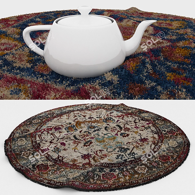 Versatile Round Carpets Set 3D model image 3