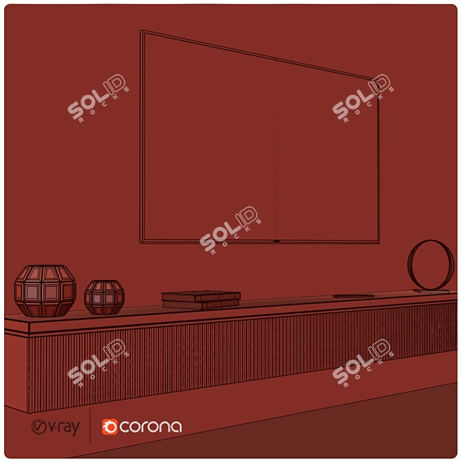 Sleek TV Wall Set - Modern Design 3D model image 3