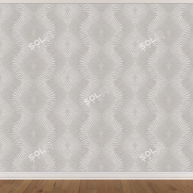 Seamless Wallpaper Set - 3 Colors 3D model image 2