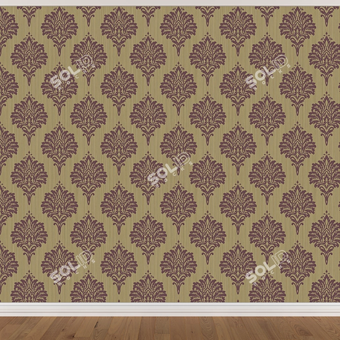 Seamless Wallpaper Set - 3 Colors 3D model image 4