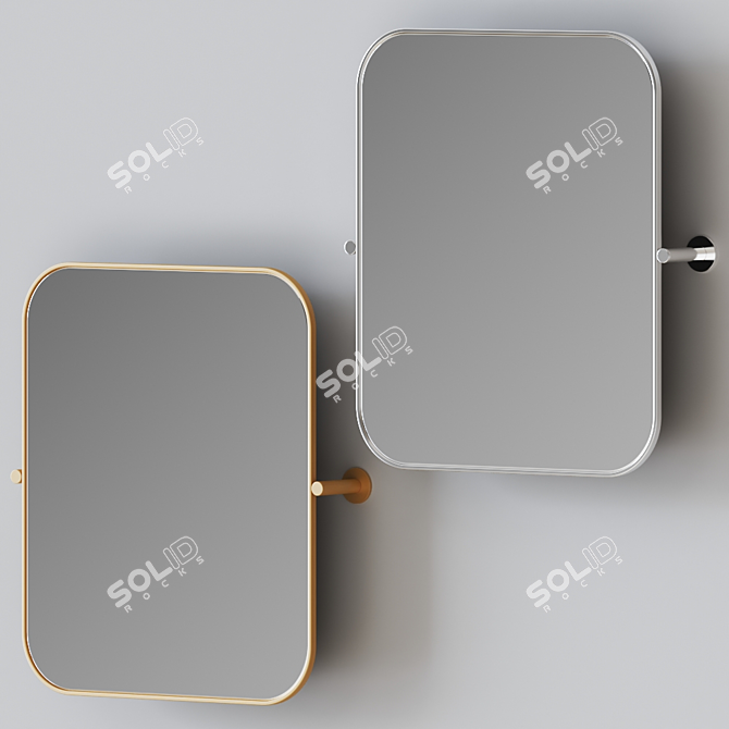 Adjustable Pivot Wall Mirror 3D model image 1