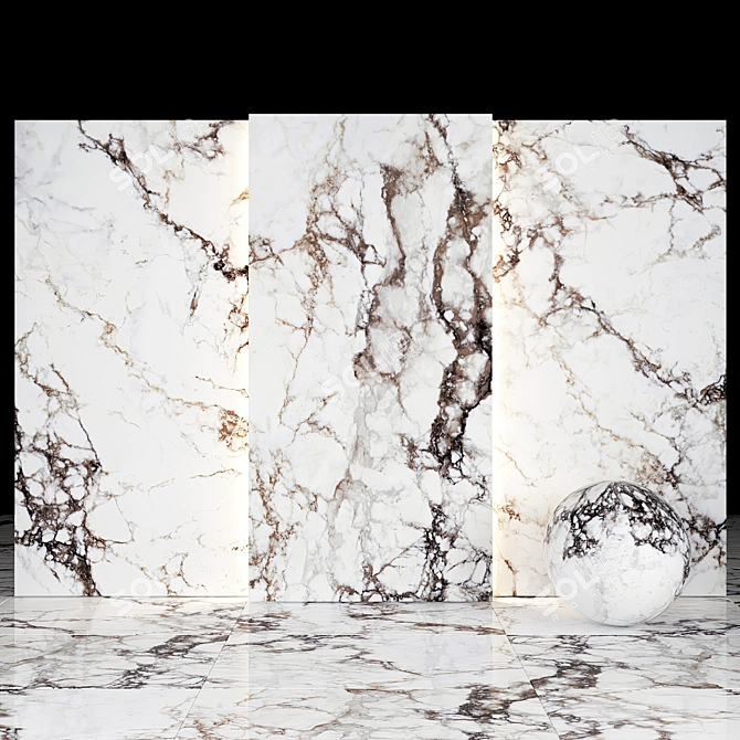 Breccia Marble 01: Elegant Texture Slabs & Tiles 3D model image 1