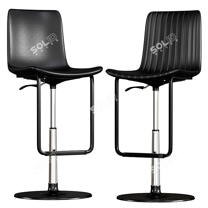 Dual Design Bar Chair 3D model image 1