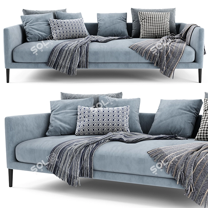 Elegant Bonaldo Coral Sofa 3D model image 6
