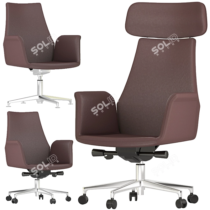 Office Chair Set 15: 3D Design Variety 3D model image 1