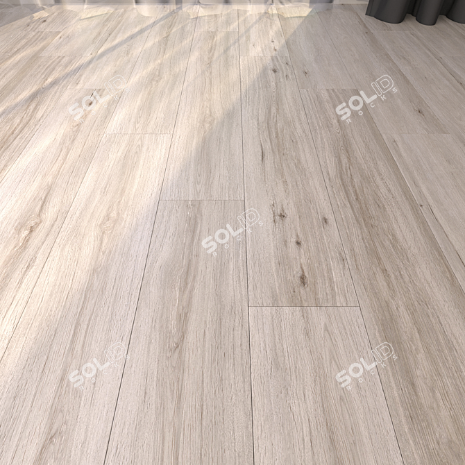 Aspen Ash Parquet: Multi-Texture Flooring 3D model image 1