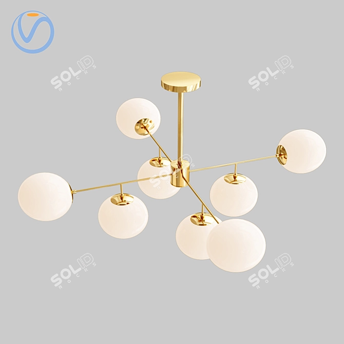 CUICANH Classic Ceiling Fan 3D model image 2