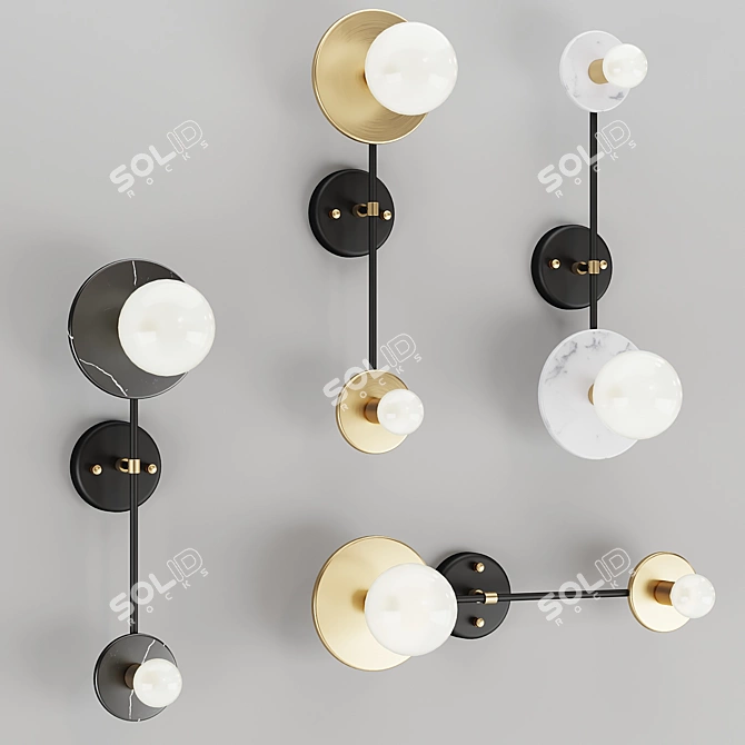 Versatile 180° Rotating Lamp 3D model image 1