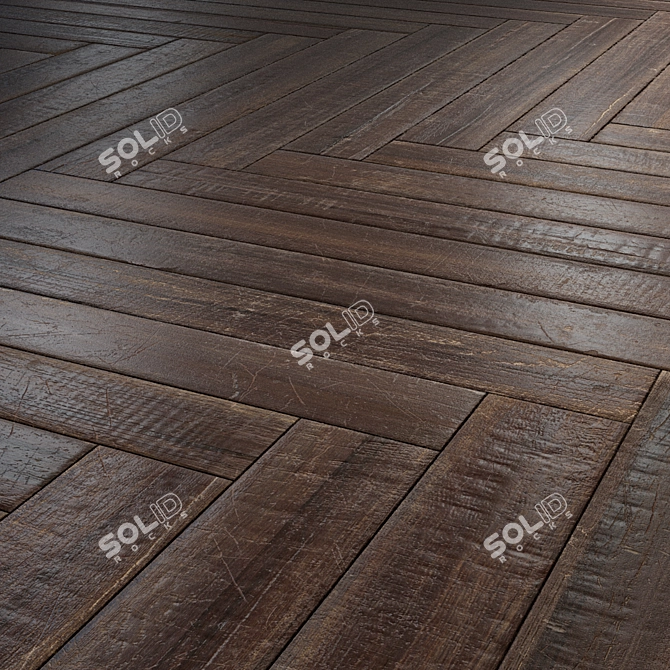 Rustic Parquet PBR Textures 3D model image 1