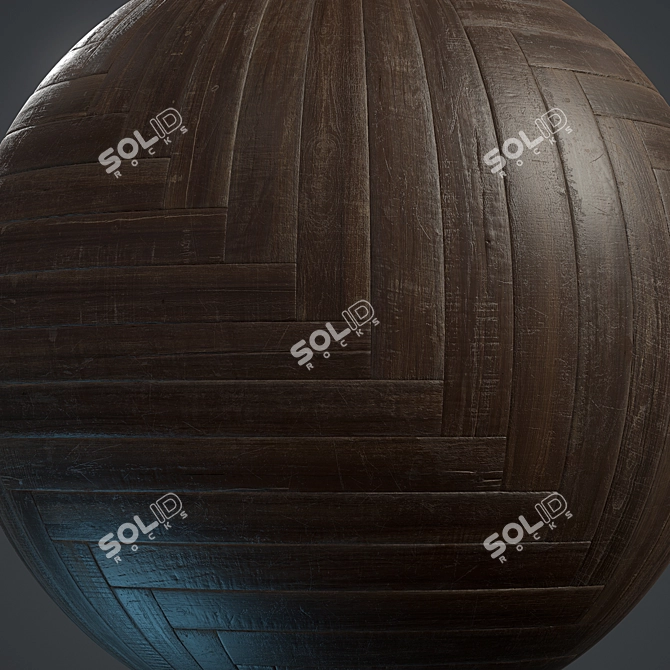 Rustic Parquet PBR Textures 3D model image 3