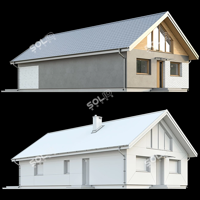 Modern House 3D Model 3D model image 2