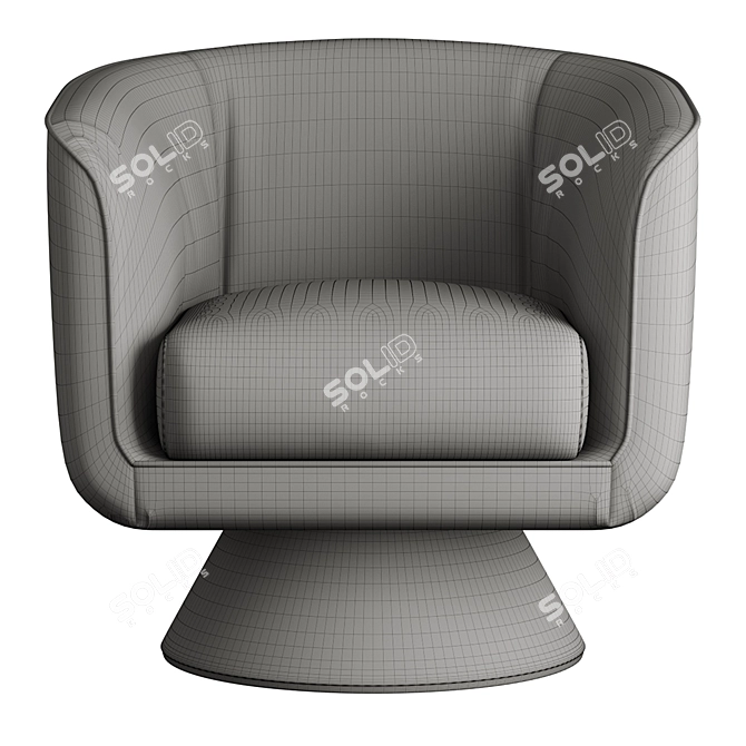 Austin Velvet Armchair: Stylish Comfort for Your Living Space 3D model image 5