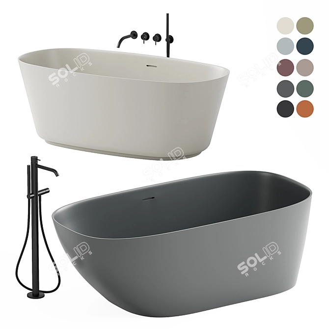 Raw Collection: Inbani Baths - Vesta & Forma | Multiple Colors | High Quality 3D model image 1