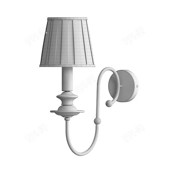 Elegant Molly Wall Lamp 3D model image 2