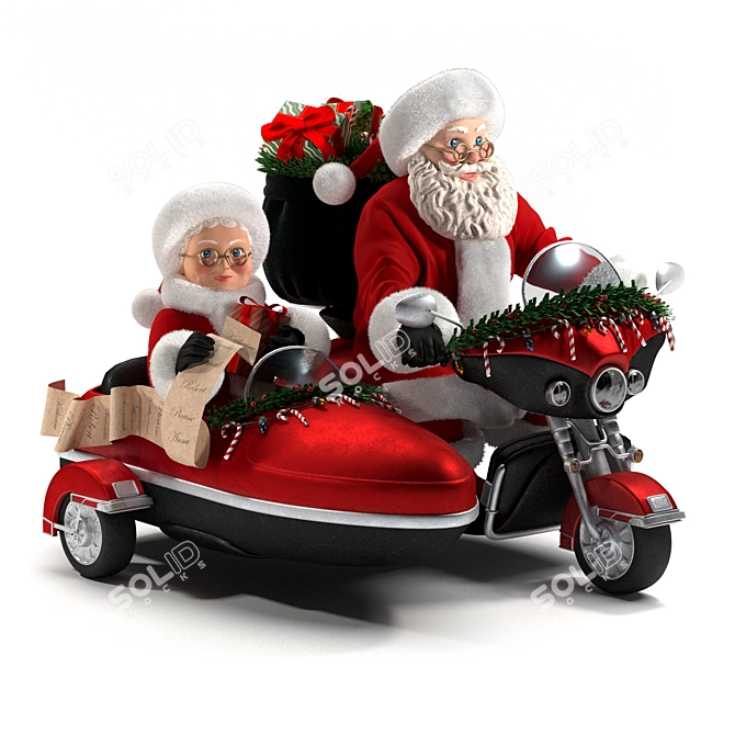 Festive Santa Claus Decor - Saves Time in Rendering 3D model image 1
