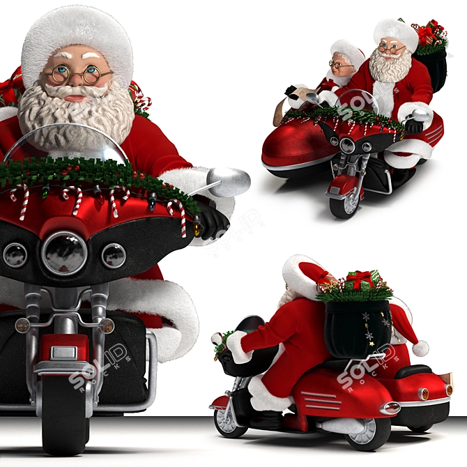 Festive Santa Claus Decor - Saves Time in Rendering 3D model image 2