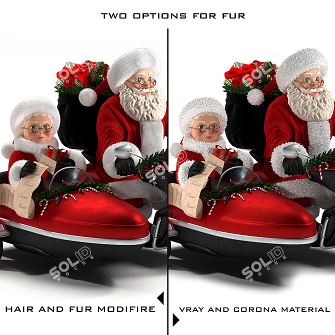 Festive Santa Claus Decor - Saves Time in Rendering 3D model image 3
