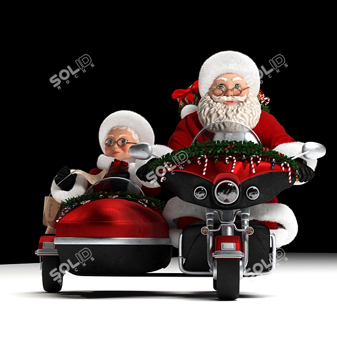 Festive Santa Claus Decor - Saves Time in Rendering 3D model image 4