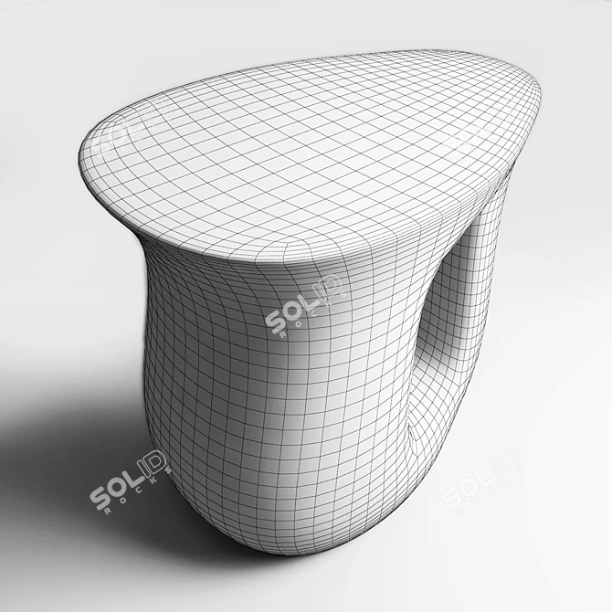 Vera Ceramic Side Table: Stylish and Versatile 3D model image 4