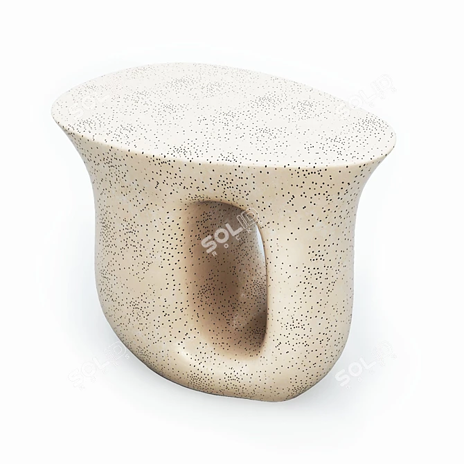 Vera Ceramic Side Table: Stylish and Versatile 3D model image 5