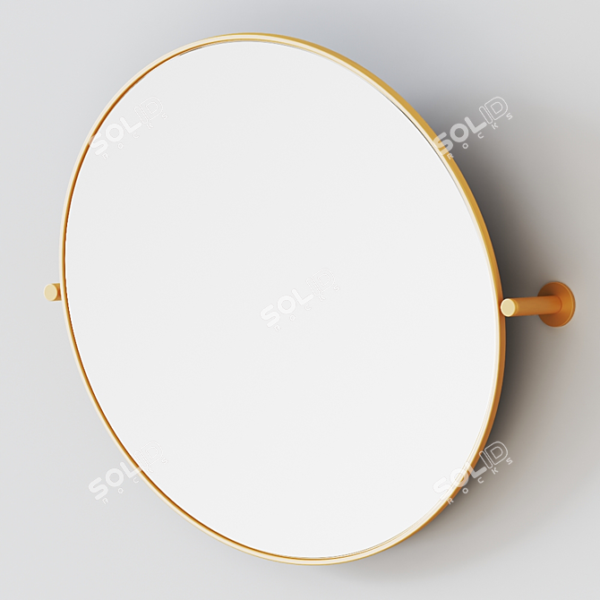 Elegant Pivot Round Mirror 3D model image 3
