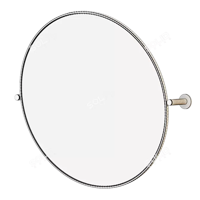 Elegant Pivot Round Mirror 3D model image 4