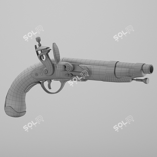 Antique Pistol: 18-19th Century 3D model image 2