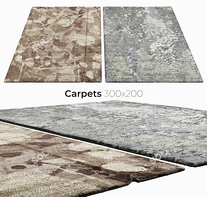 Stylish Interior Carpets 3D model image 1