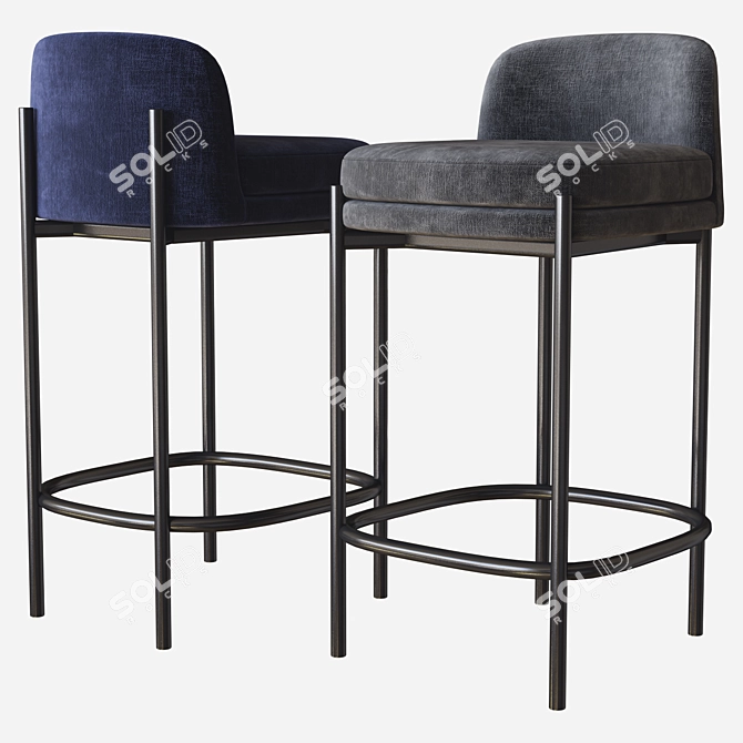 Modern Abdulrhaman Bar Stool 3D model image 1