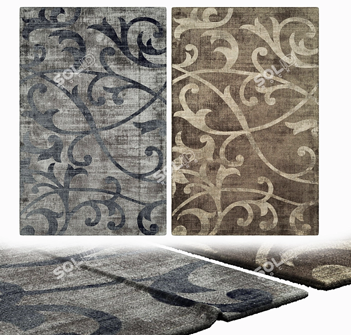 Stylish Interior Carpets 3D model image 2