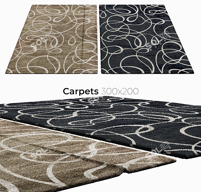 Elegant Interior Carpets 3D model image 1