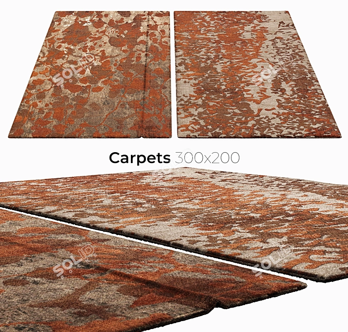 Stylish Interior Carpets 3D model image 1