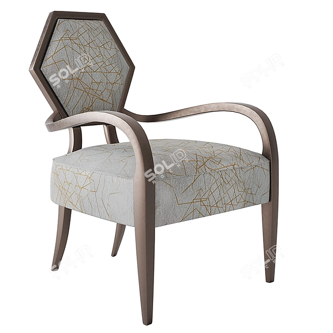 Artful Geode Accent Chair 3D model image 4
